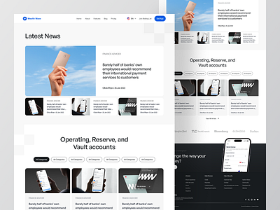 Blog Home Page app article blog blog page blog post cansaas design finance fintech fintech app interface landing page minimalist news post saas ui ux web app website