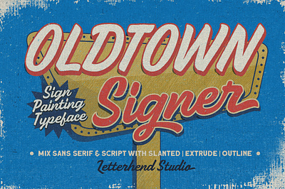 Oldtown Signer - Sign Painting Typeface 70s font freebies