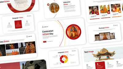 Vesak Day Presentation branding celebration design elegant graphic design light powerpoint presentation template vesak