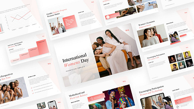 Womens Day Presentation branding design elegant graphic design powerpoint presentation template womens womens day