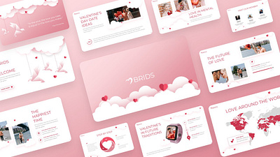 Brids Presentation branding design elegant graphic design love powerpoint presentation template valentine