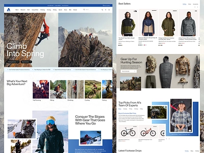 Al's Sporting Goods camping cart clean climbing e commerce ecommerce homepage landing page outdoors product running shopify shopping shopping cart sporting goods sports store ui web design website