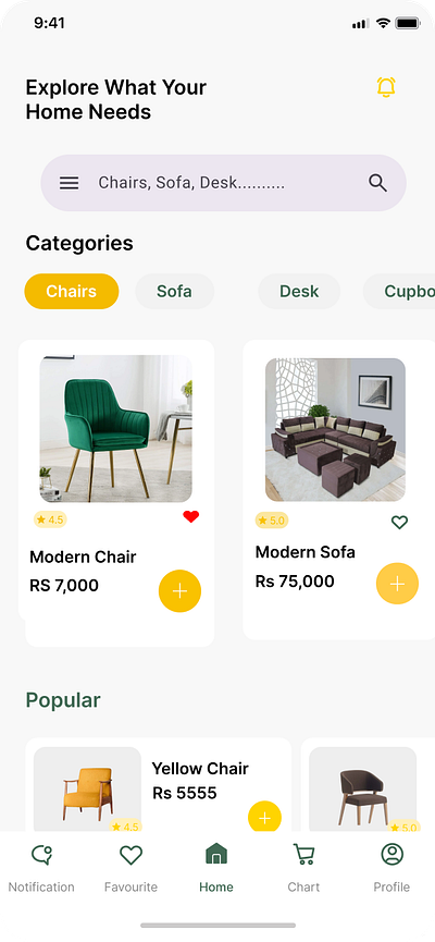 Furniture Mobile app Ui/UX design In Figma app design dribbble figma furniture uiux