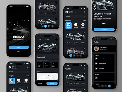 UX/UI for Car Rental Mobile App – Booking 2024 car booking app ui car hire design car rental app design car rental ui mobile app ui rental app interface ux design uxui for car rental mobile app vehicle booking app