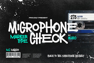 Microphone Check - Marker Font art branding brush design font graffiti handwriting hiphop logo marker street style stylish tagging typeface typo typography urban wall