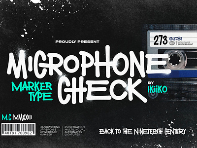 Microphone Check - Marker Font art branding brush design font graffiti handwriting hiphop logo marker street style stylish tagging typeface typo typography urban wall