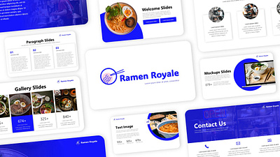 Ramen Royale Presentation branding design elegant food graphic design korean powerpoint presentation ramen template