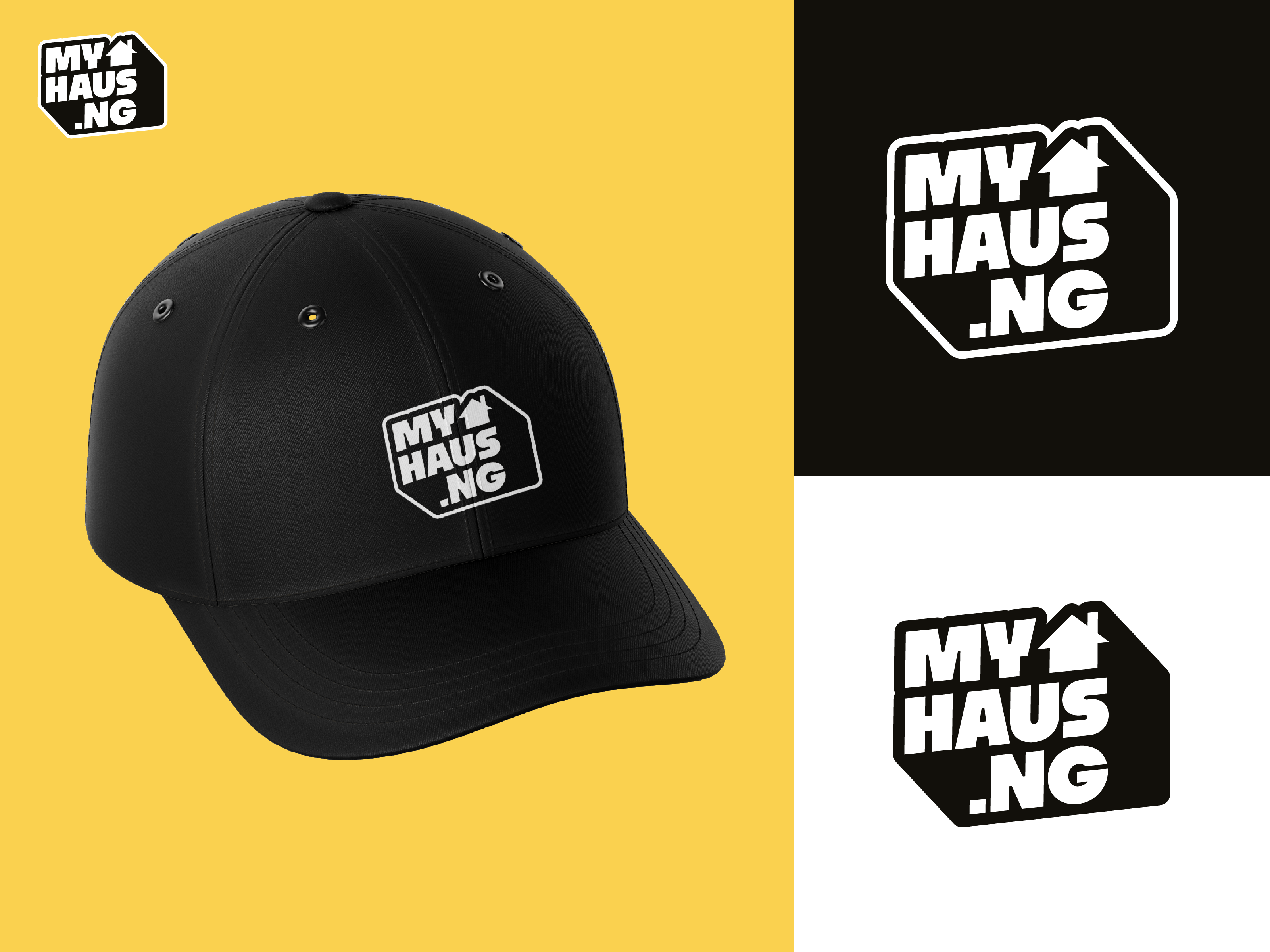 MyHaus.ng Logo Concept 01 bold brand brand and identity brand identity branding brandmark competition home house identity logo nigeria prize property raffle retro type typeface typography wordmark