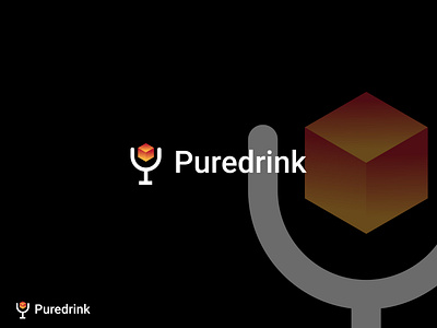 Puredrink modern logo design| bar| restaurant bar business logo creative custom design drink juice bar logo creator logo design logo idea logo maker logofolio minimal modern professional restaurant unique unique logo vector wine shop