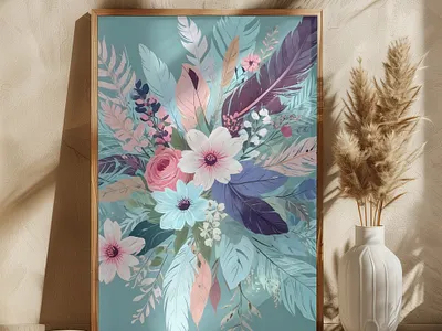 Powder Blue Blossom graphic design plants