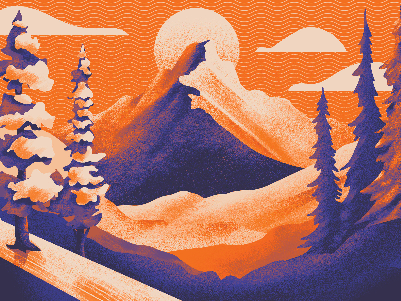 Example of Custom Digital Landscape Illustrations