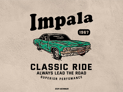 Impala Vintage Illustration clothing brand graphic design illustration tshirt vintage