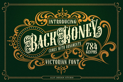 Back Honey Victorian Font design font fonts letteing typeface victorian