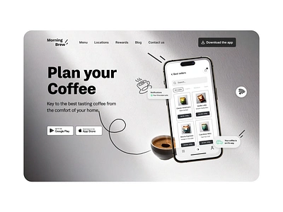 Get supercharged up with Morning Brew! design minimal ui ux web