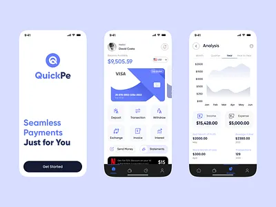Fintech App Design app design banking app design e banking figma figma design finance fintech fintech app design mobile banking money money management online wallet payment prozyner rifat ony transections ui ux website design
