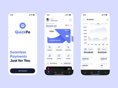 Fintech App Design app design banking app design e banking figma figma design finance fintech fintech app design mobile banking money money management online wallet payment prozyner rifat ony transections ui ux website design