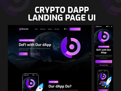 dApp Crypto Landing Page UI Design crypto dapp crypto landing page crypto ui crypto website dapp dapp landing page dapp landing page designer dapp landing page ui landing page ui ui design ui designer