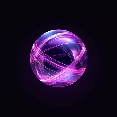 AI Prompt Input Orb Experiment 3d ai animation form input gradient input interaction design light trails motion design orb pink prototype purple sphere ui ux