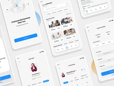 Daily Services Mobile Application ui ux designer appdesign branding casestudy dailyconnect graphic design icondesign illustration mobileapplication prototype skratch uiux wireframes مصمم تطبيقات موبايل مصمم مواقع إلكترونية