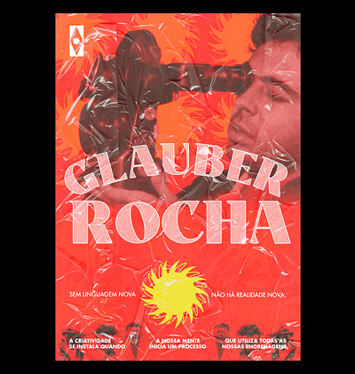 POSTER GLAUBER ROCHA branding collage graphic design lettering photo poster vector