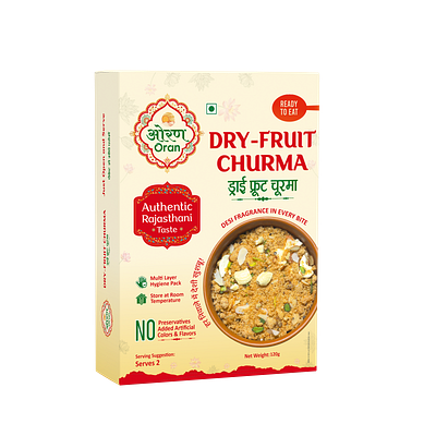 Dry Fruit Churma (Ready to Eat) Box Design banding box box design box packaigng churma churma packaging dry fruits churma packaging product design