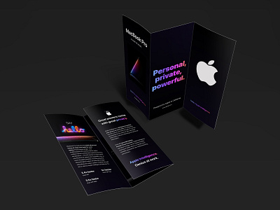 MacBook Pro - Trifold Brochure branding brochure dark design graphic design logo minimal trifold