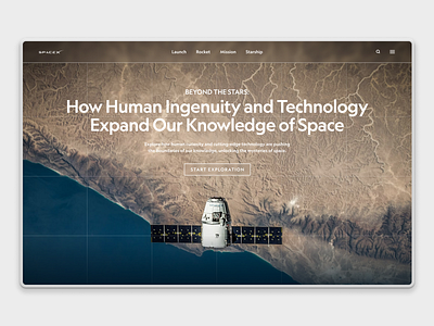 SpaceX Website #Explorations graphic design ui