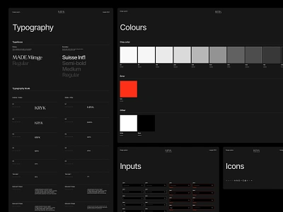 KRYK. Design System buttons checkboxes color palate colors components design design elemets design system digital icons inputs radiobuttons sans serif serif text typography ui ui kit ux variants