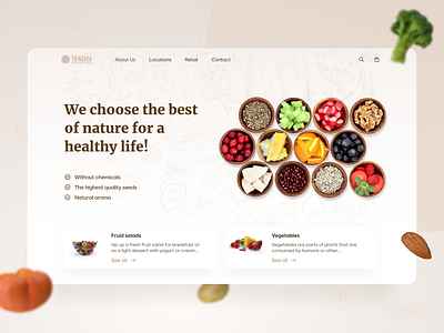 Healthy food web shop UI design food fruits healthy interface shop ui ux vegetables web webshop