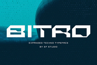 Bitro | Futuristic Techno Display Font clean