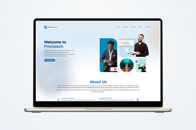 Fintech Website Mockup dubai finclutech fintech it project management managed services security company security solution website