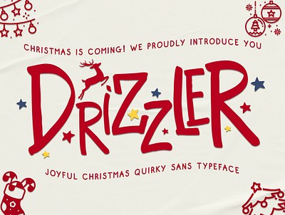 Drizzler - Christmas Playful Sans | Free Font branding christmas christmas design design font free font graphic design illustration logo modern quirky type design typeface typography