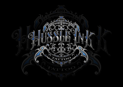 HUSSLE INK TATTOO blackletter brandlogo customlogo gothicletter logodesigner logomaker procreate procreate businesslogodesign tattoologo