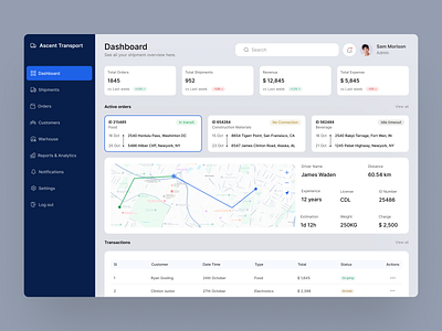 Shipment Logistic Dashboard App cargo contener dashboard delivery graph logistics product design saas shipment shipment management shipping tracking truck ui ux design ux widget