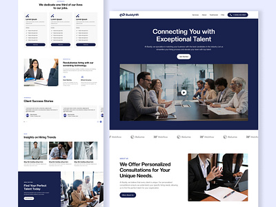 Human Resource Website human resource ui ux web design