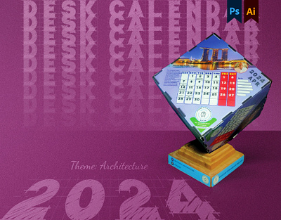 Calendar Design | Theme: Architecture adobe illustration architecture artwork calendar design desk