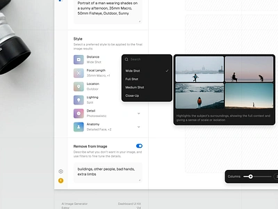 AI Image Generator — Editor screen ai ai chat artificial intelligence chat chatgpt clean design desktop editor input interface learning machine minimal saas sidebar ui user interface web web app