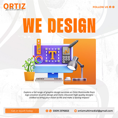 Ortiz Multimedia Graphic Design Services branding brochure design flyer graphic design illustration logo ortizmultimedia photoshop post poster services ui ux