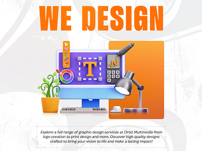 Ortiz Multimedia Graphic Design Services branding brochure design flyer graphic design illustration logo ortizmultimedia photoshop post poster services ui ux