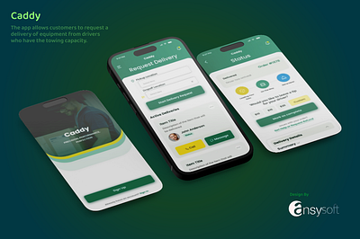 Ansysoft has designed the app named "Caddy" . adobephotoshop ansysoft capacity constructionequipment contractorlife drivers equipmentdelivery equipments equipmenttransport logisticsolutions mobileapp rentaldelivery towing towingapp uberequipment