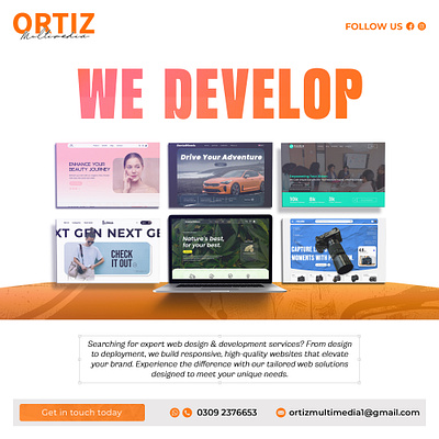 Ortiz Multimedia Web Design & Development Services backend branding design designing development figma frontend graphic design marketing ortizmultimedia services ui ux webflow website wordpress