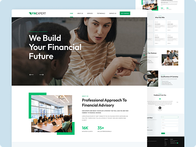 Financial Advisory Company Website concept design financial website landing page ui ux ui design web design website