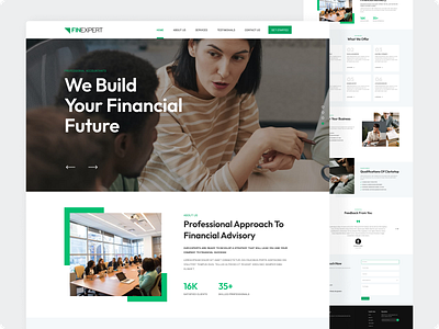 Financial Advisory Company Website concept design financial website landing page ui ux ui design web design website