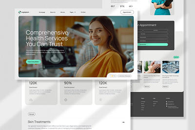 Health Service UI/UX Design figma health health care landing page uiux website website design