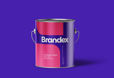 Vibrant Emulsion Paint Can Packaging Design sleek