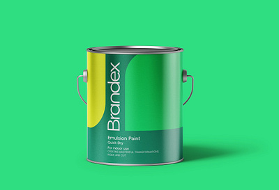 Vibrant Emulsion Paint Can Packaging Design sleek