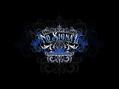 NO SIGNAL TATTOO STUDIO - CUSTOM LOGO blackletter brandlogo calligraphy customlogo gothic gothicletter lettering logodesigner logomaker tattoo tattoologo tattoologomaker tattooshop