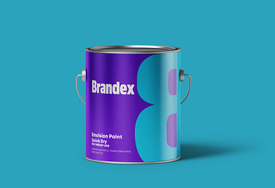 Vibrant Emulsion Paint Can Packaging Design sleek