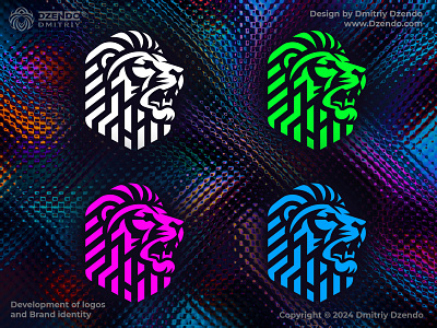 Lion Line Style Logo branding cool lion geometric lion identity lines lion lion head lion logo logo logo designer logotype minimalistic lion modern lion stylish lion