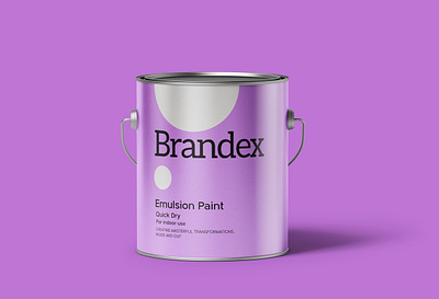 Vibrant Emulsion Paint Can Packaging Design sleek